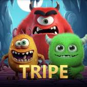 Biểu tượng game Tripe với các lá bài xếp thành núi